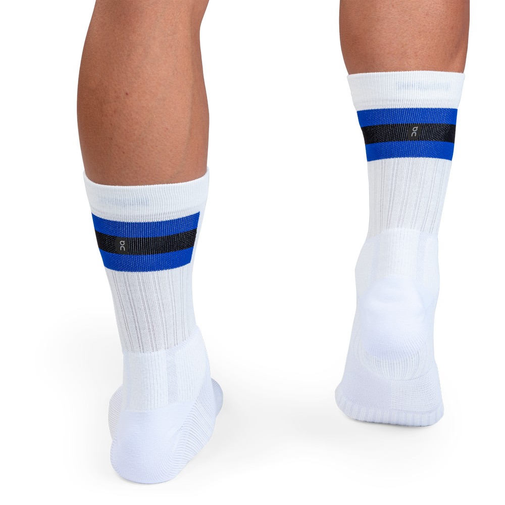 On |Men QC Tennis Sock Socks White | Indigo | MR15-R0WT