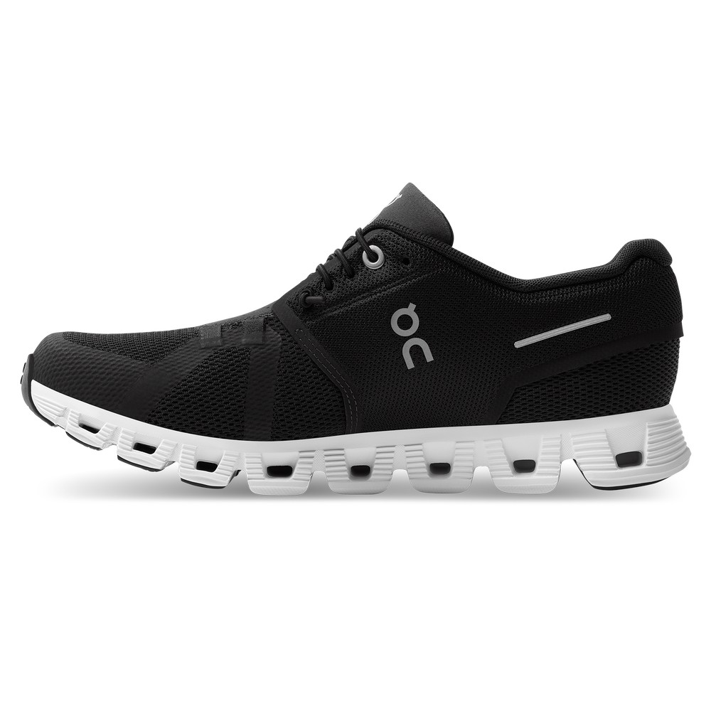 On |Women QC Cloud 5 Lifestyle Shoes Black / White | UP32-P8OH