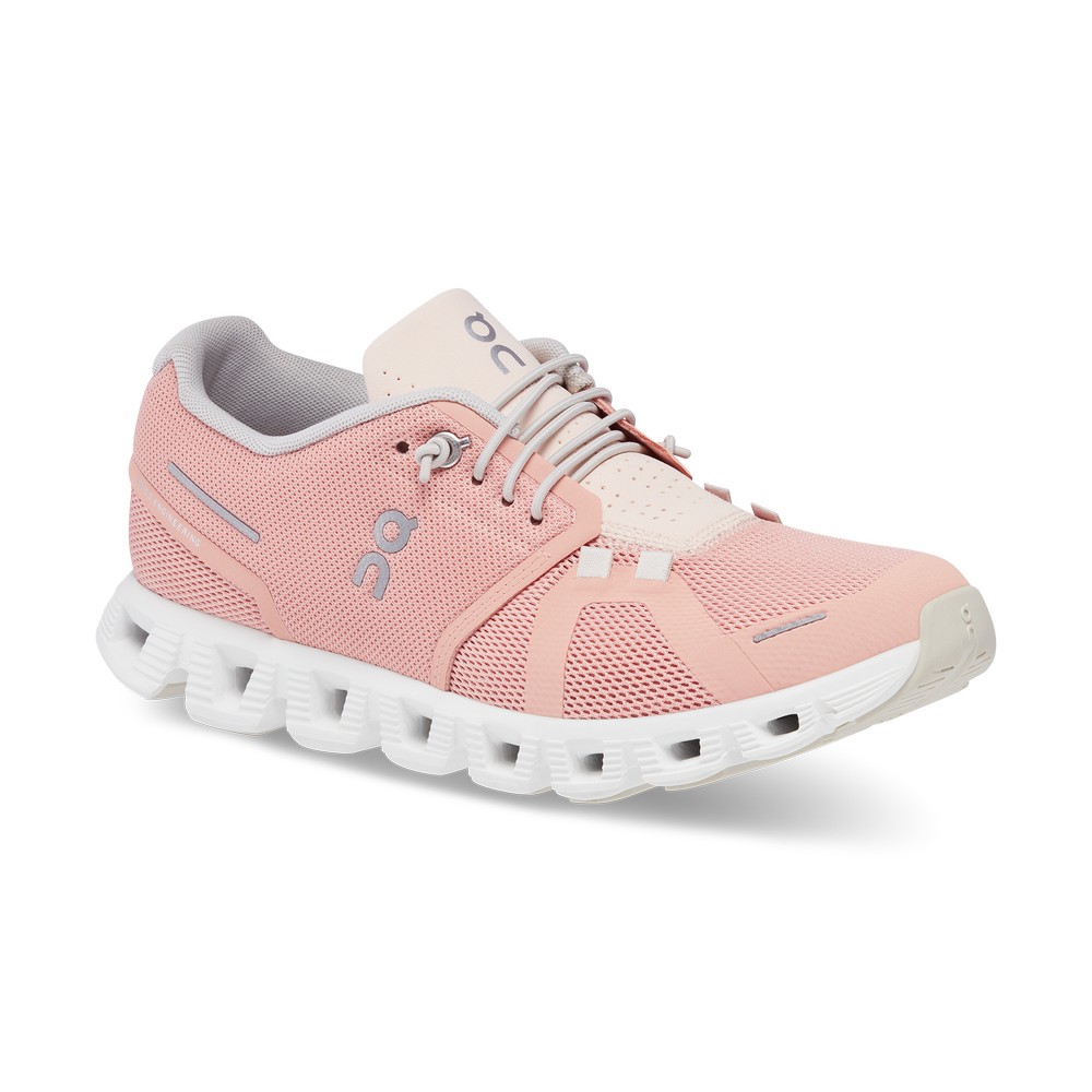 On |Women QC Cloud 5 Lifestyle Shoes Rose / Shell | KU16-M3XE