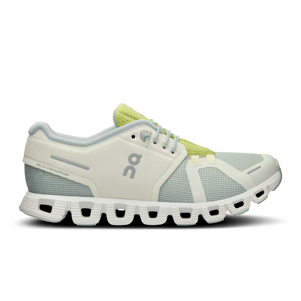 On |Women QC Cloud 5 Push Lifestyle Shoes Glacier / Zest | JP60-P3DC