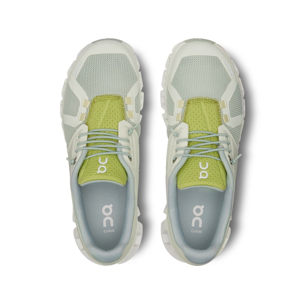 On |Women QC Cloud 5 Push Lifestyle Shoes Glacier / Zest | JP60-P3DC