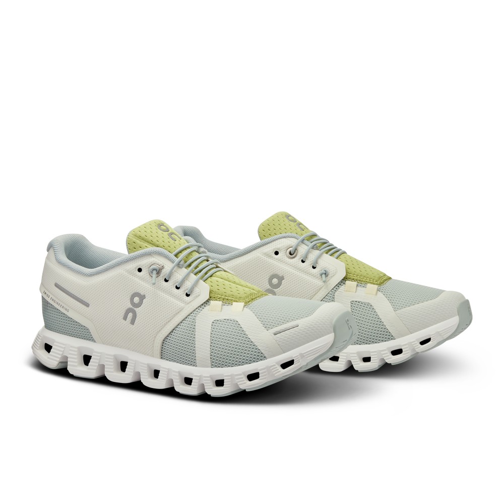 On |Women QC Cloud 5 Push Lifestyle Shoes Glacier / Zest | JP60-P3DC