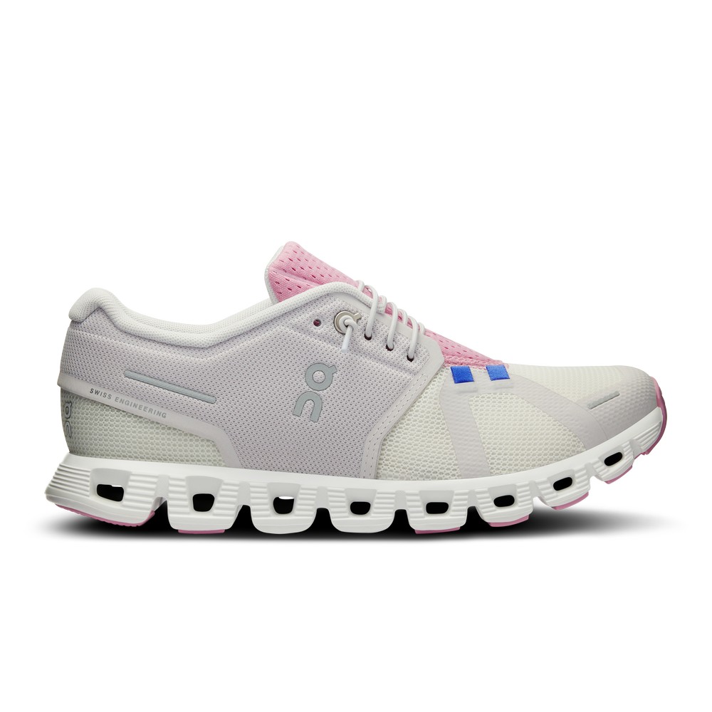 On |Women QC Cloud 5 Push Lifestyle Shoes Ivory / Blossom | LY24-R9TT