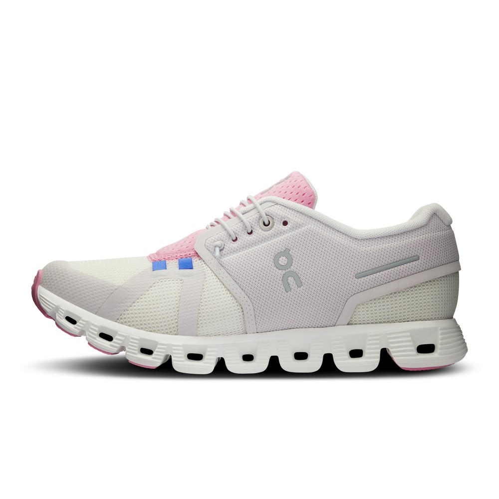 On |Women QC Cloud 5 Push Lifestyle Shoes Ivory / Blossom | LY24-R9TT