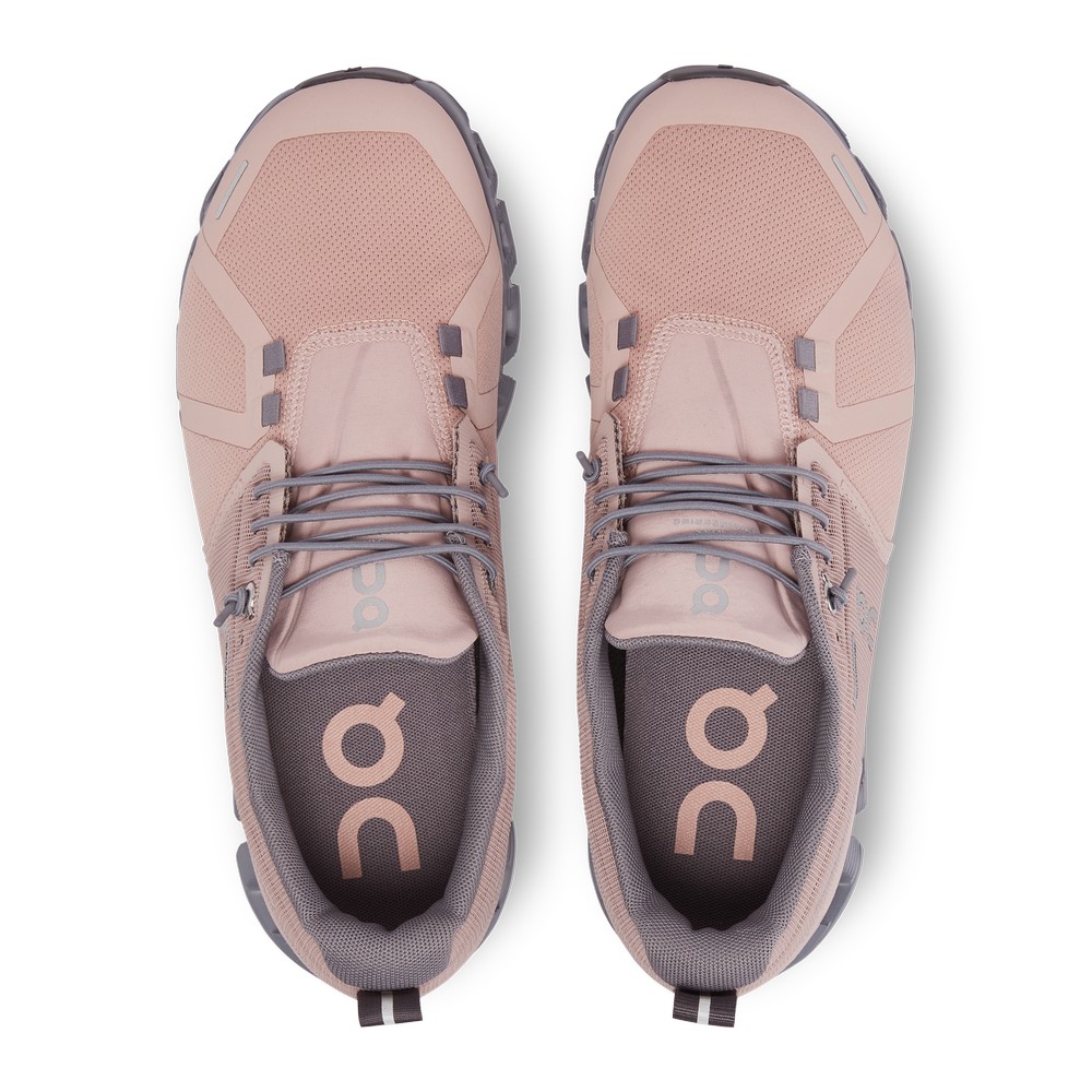 On |Women QC Cloud 5 Waterproof Lifestyle Shoes Rose / Fossil | EQ83-E2AJ