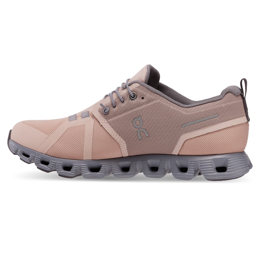 On |Women QC Cloud 5 Waterproof Lifestyle Shoes Rose / Fossil | EQ83-E2AJ