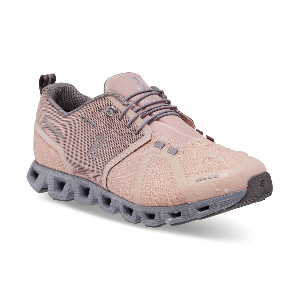 On |Women QC Cloud 5 Waterproof Lifestyle Shoes Rose / Fossil | EQ83-E2AJ