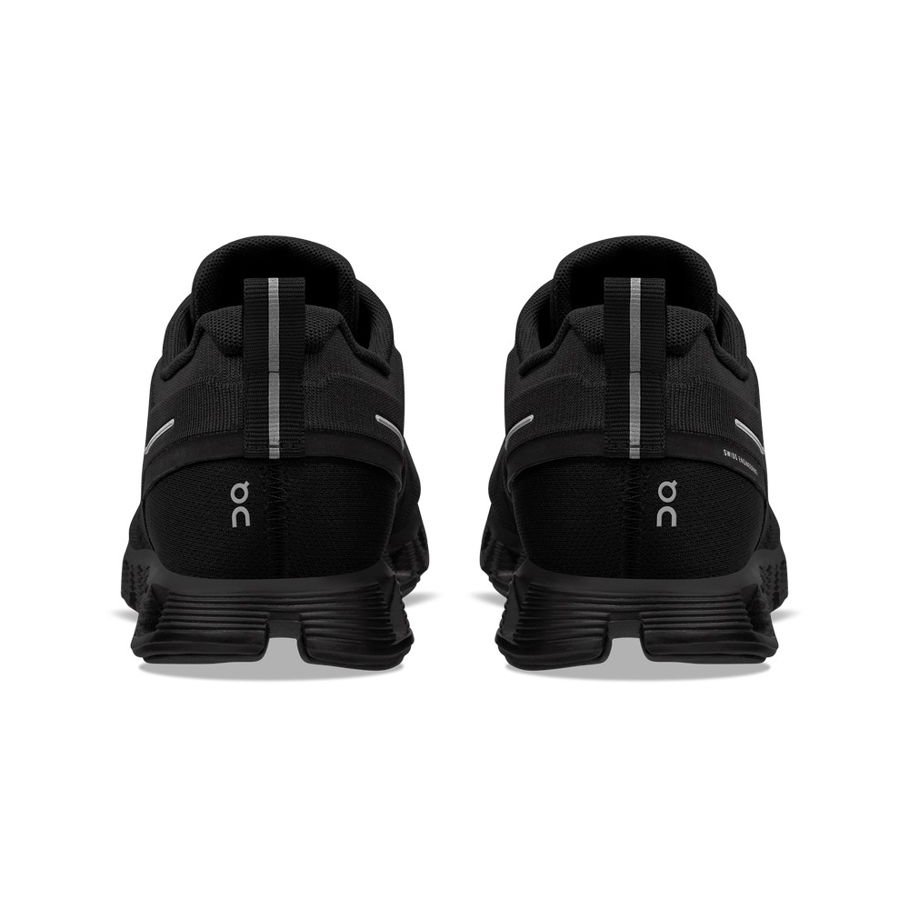 On |Women QC Cloud 5 Waterproof Lifestyle Shoes All Black | DM15-Y7NY