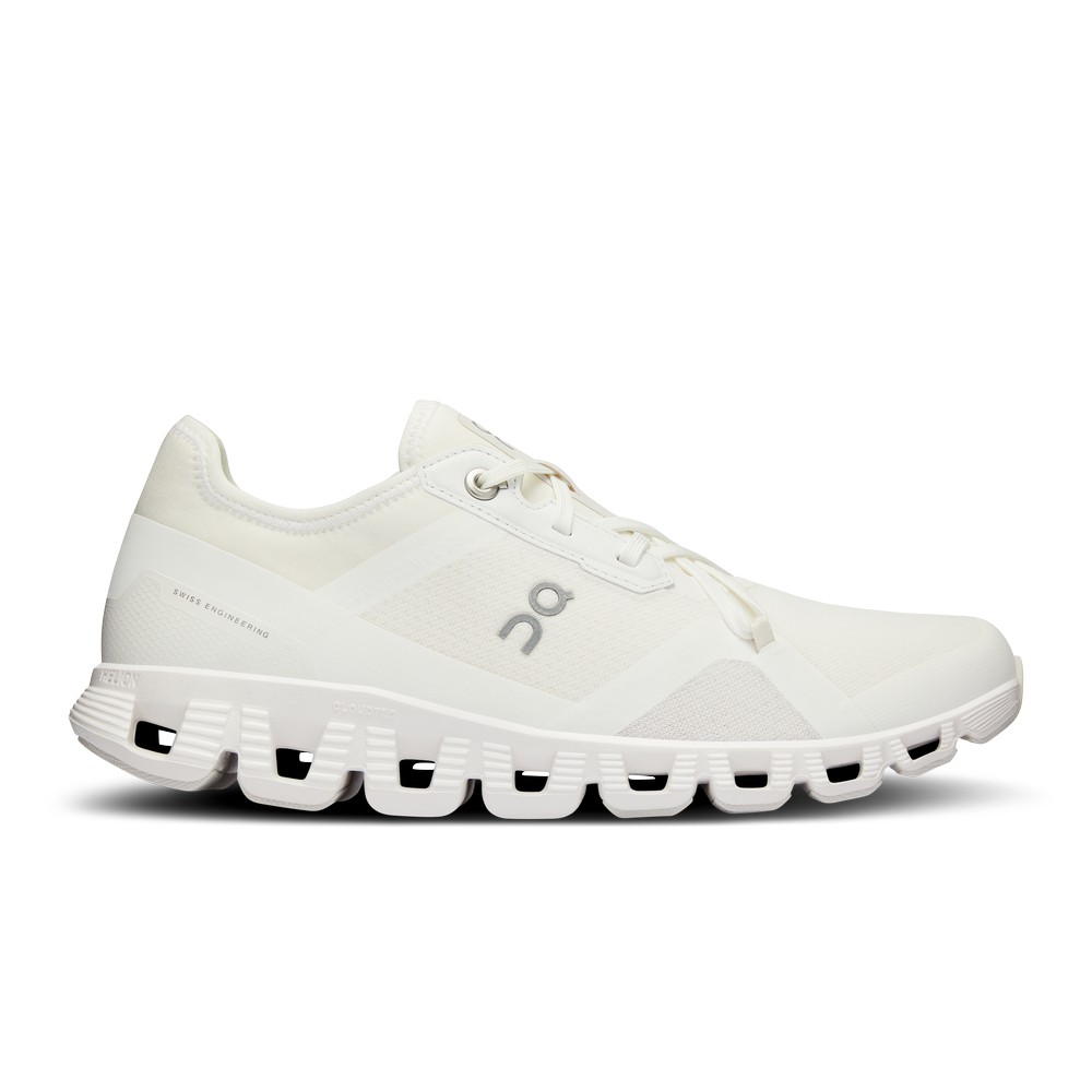 On |Women QC Cloud X 3 AD Training & GYM Shoes Undyed-White / White | NX98-X2ZY