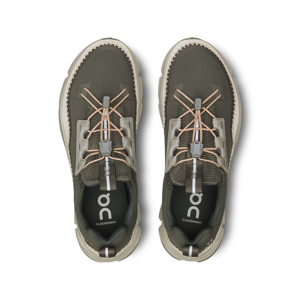 On |Women QC Cloudaway Lifestyle Shoes Asphalt / Ivory | QS19-F1HD