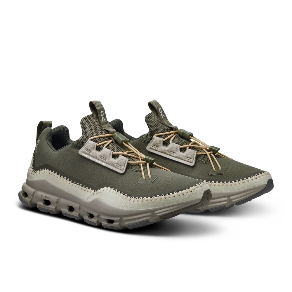 On |Women QC Cloudaway Lifestyle Shoes Asphalt / Ivory | QS19-F1HD