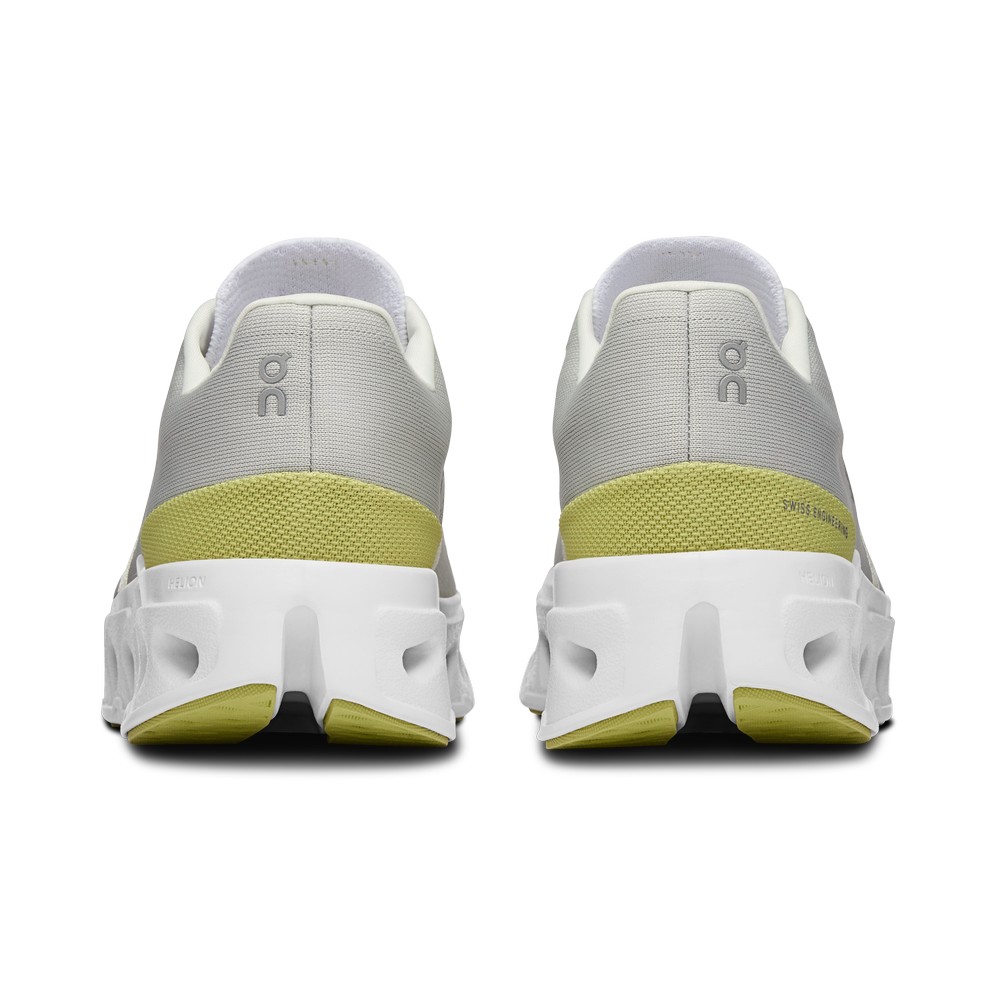 On |Women QC Cloudeclipse Road Running Shoes White / Sand | LL83-J8UN