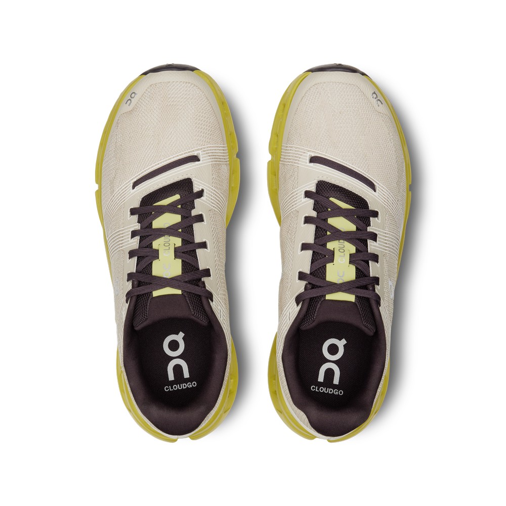 On |Women QC Cloudgo Road Running Shoes Sand / Zest | TC45-X6CE