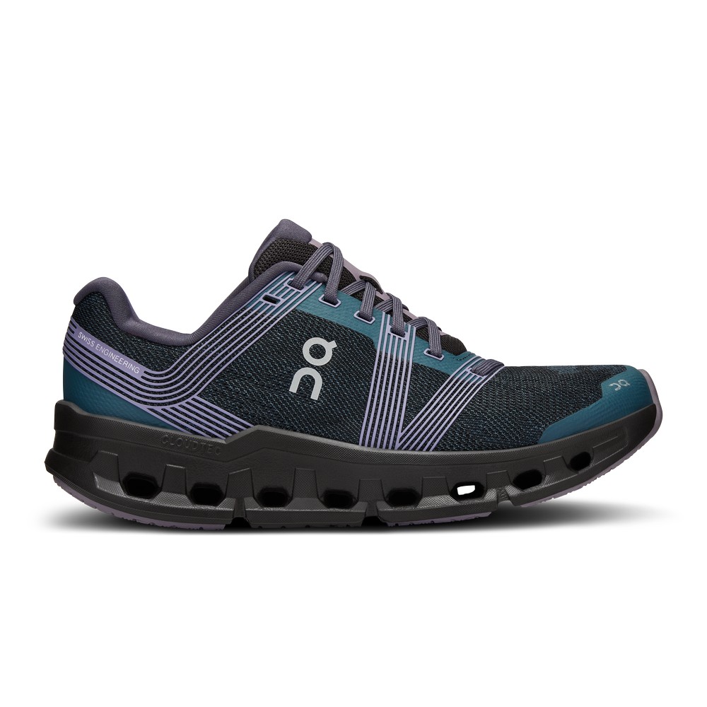 On |Women QC Cloudgo Road Running Shoes Storm / Magnet | LW42-E7MJ