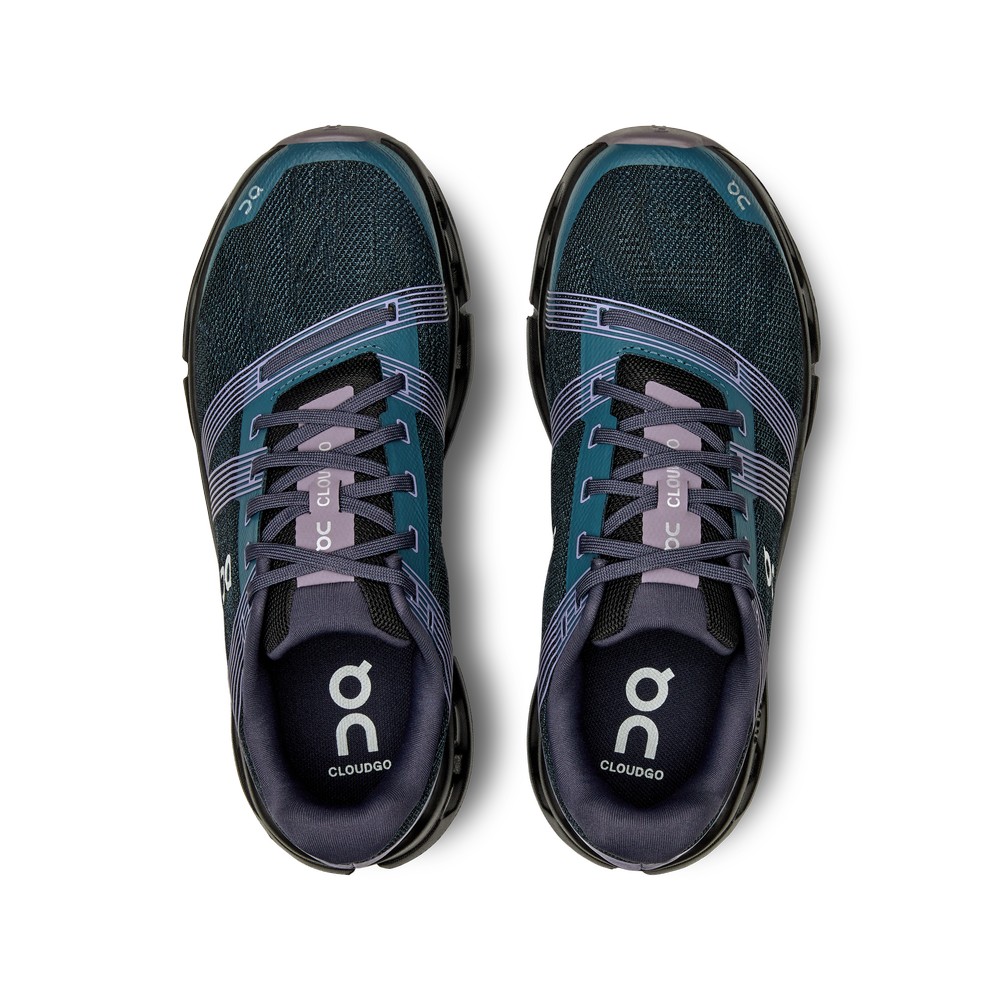 On |Women QC Cloudgo Road Running Shoes Storm / Magnet | LW42-E7MJ