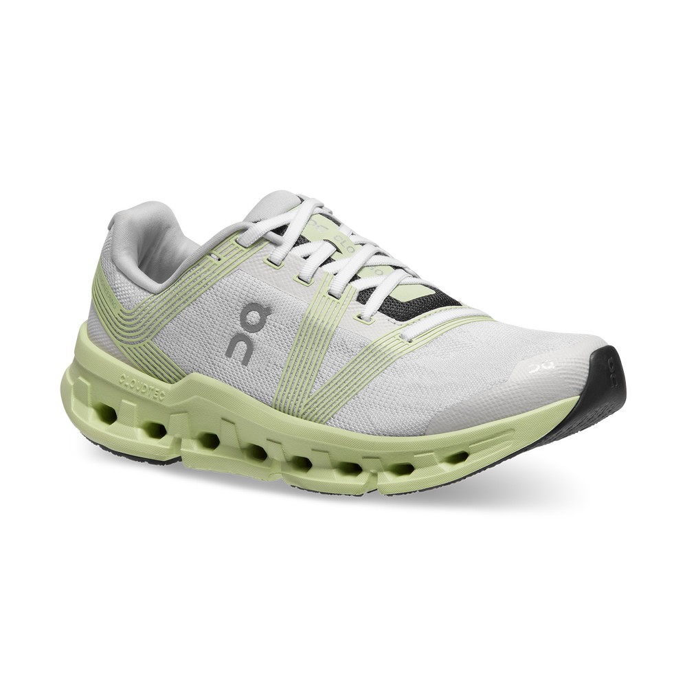 On |Women QC Cloudgo Road Running Shoes White / Meadow | DS31-D1KT