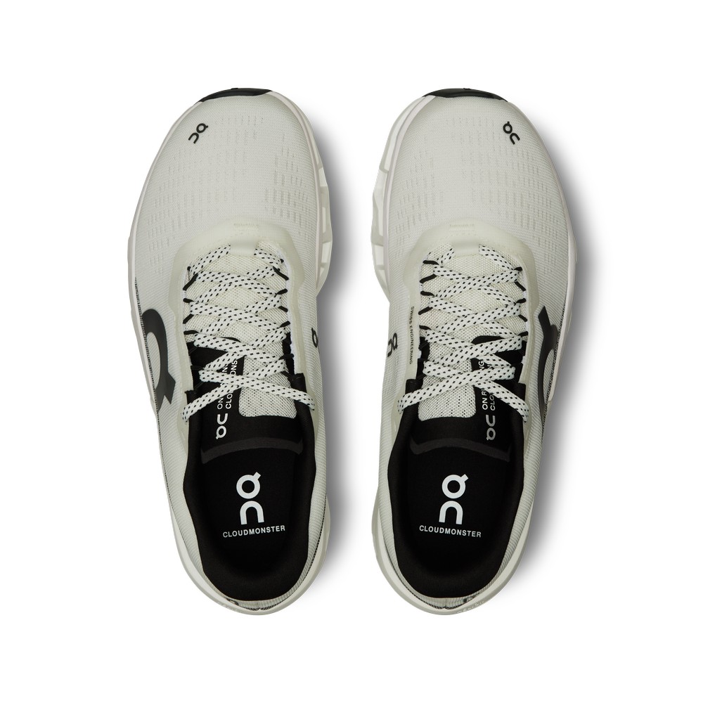 On |Women QC Cloudmonster 2 Road Running Shoes Undyed / Frost | SD42-A2HX