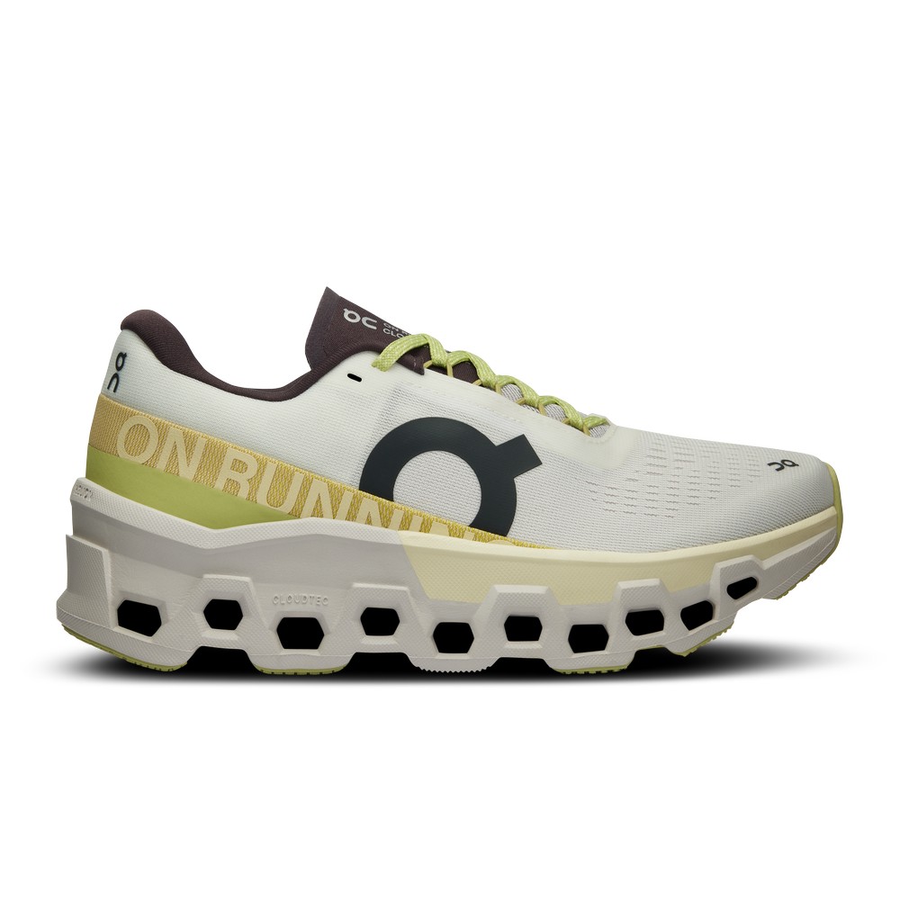 On |Women QC Cloudmonster 2 Road Running Shoes Undyed / Zest | RZ26-G7HS