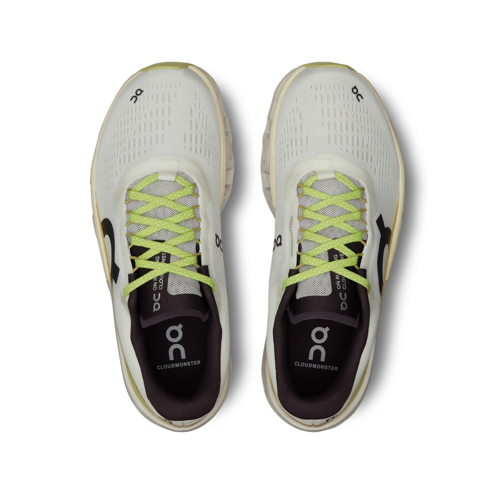 On |Women QC Cloudmonster 2 Road Running Shoes Undyed / Zest | RZ26-G7HS