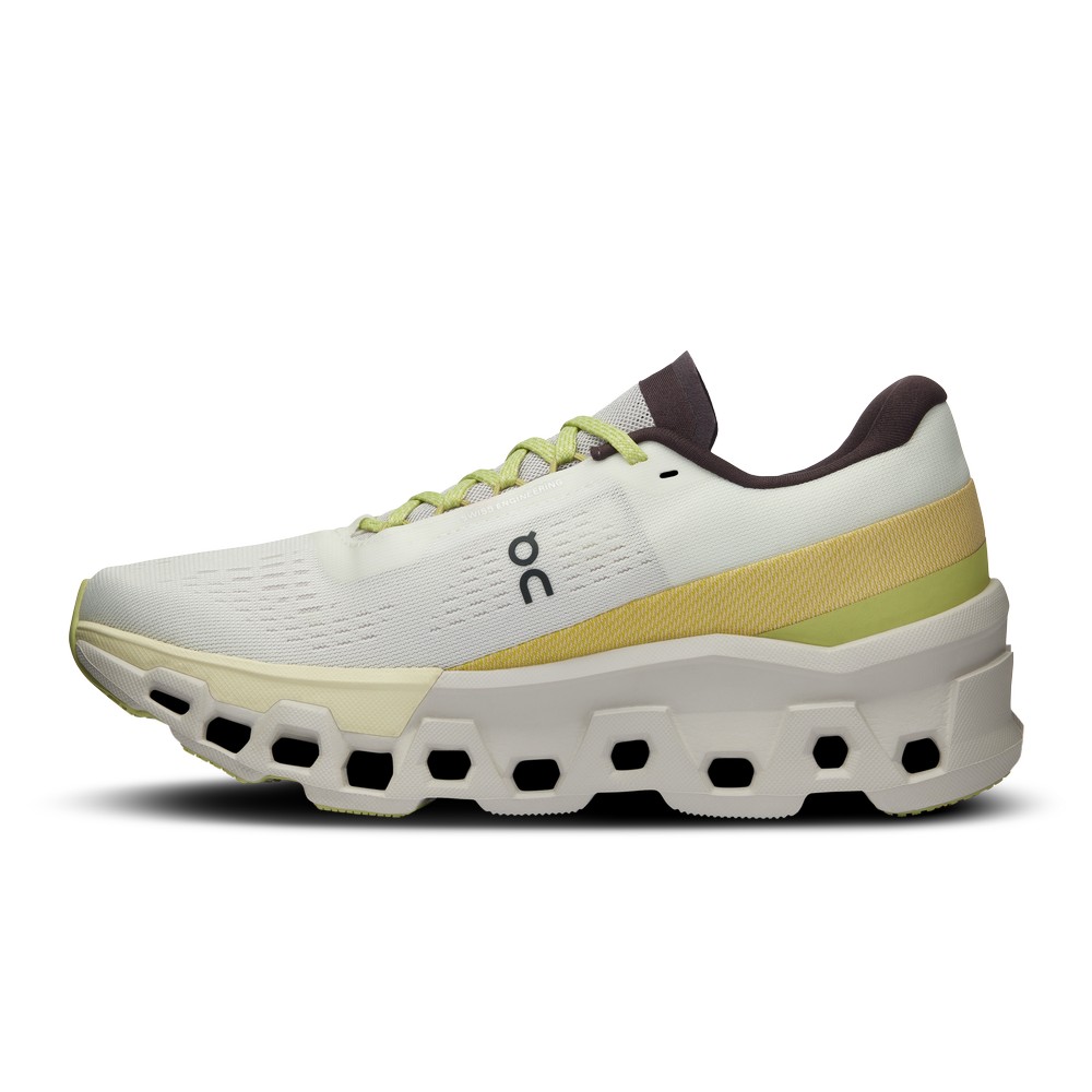 On |Women QC Cloudmonster 2 Road Running Shoes Undyed / Zest | RZ26-G7HS