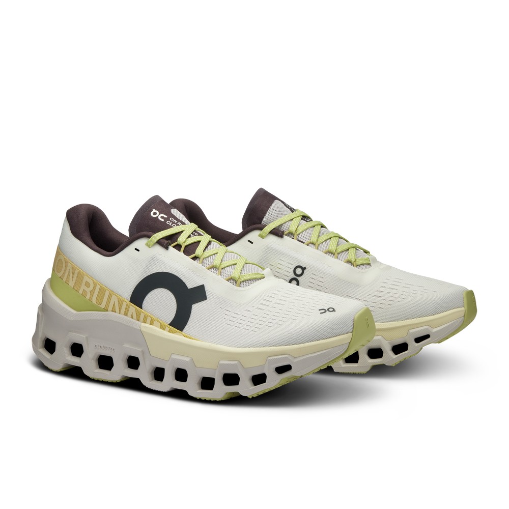 On |Women QC Cloudmonster 2 Road Running Shoes Undyed / Zest | RZ26-G7HS