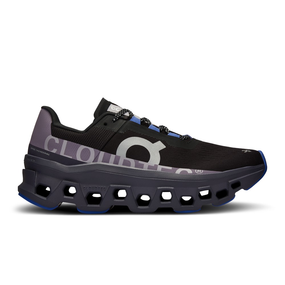 On |Women QC Cloudmonster Road Running Shoes Magnet / Shark | ZU50-H6CS