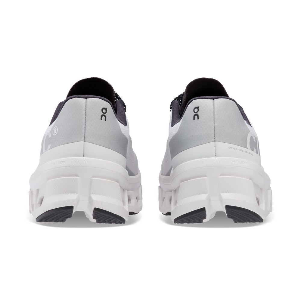 On |Women QC Cloudmonster Road Running Shoes All White | XU73-A0NS