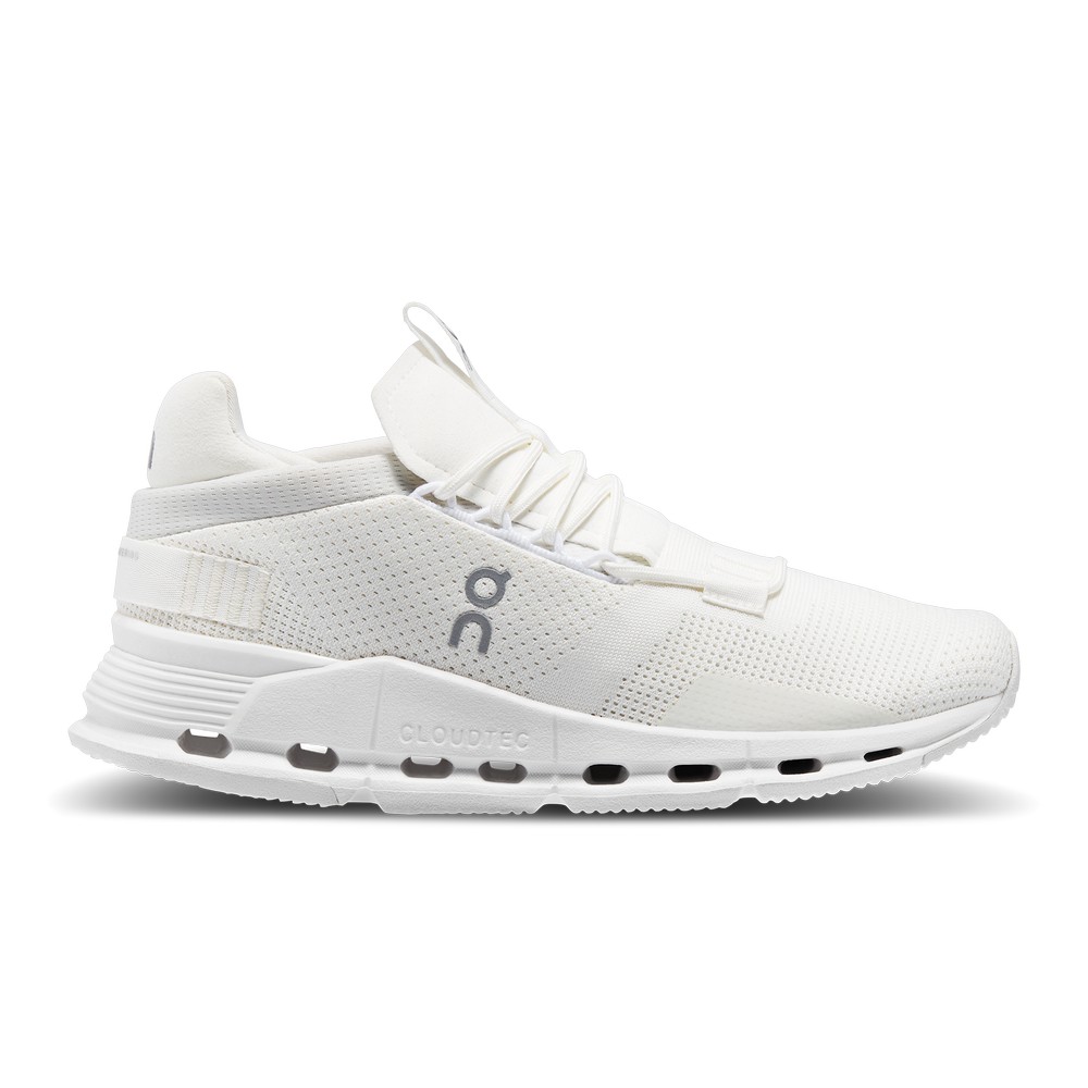 On |Women QC Cloudnova Lifestyle Shoes Undyed-White / White | VH60-A0PC