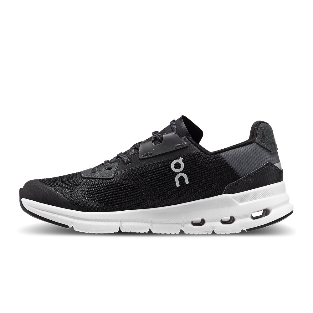 On |Women QC Cloudrift Lifestyle Shoes Black / White | IQ16-M9XI