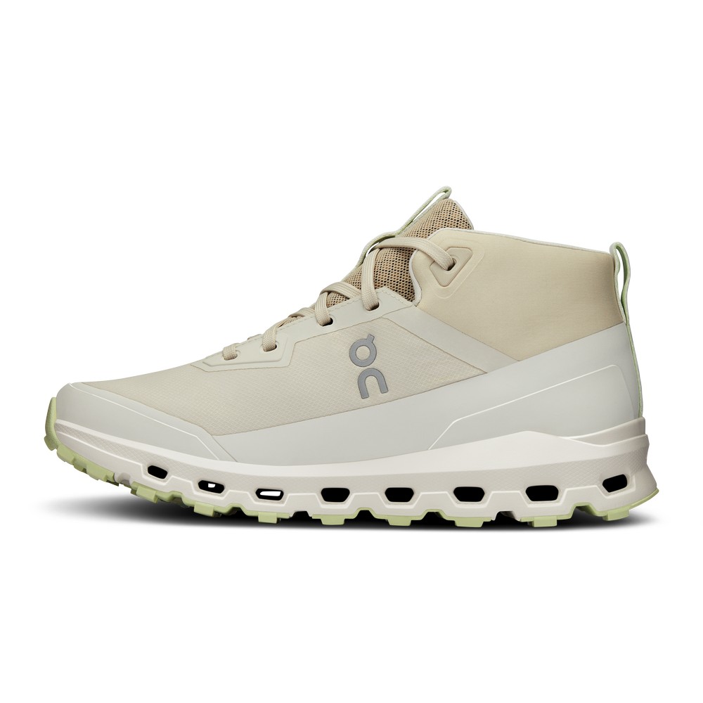 On |Women QC Cloudroam Waterproof Hiking Shoes & Boots Ice / Limelight | DN15-F9VK