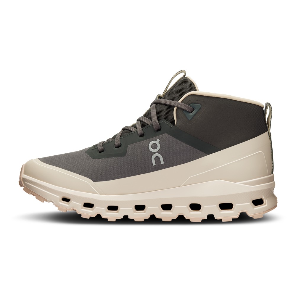 On |Women QC Cloudroam Waterproof Hiking Shoes & Boots Eclipse / Cream | GN41-K6BU