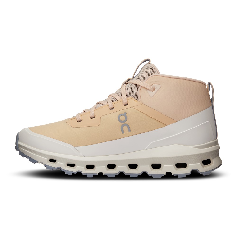 On |Women QC Cloudroam Waterproof Hiking Shoes & Boots Savannah / Ivory | OI39-Q2BT