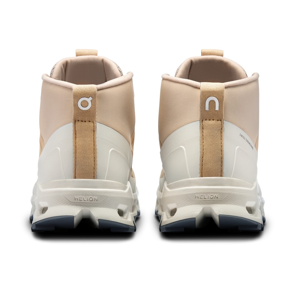 On |Women QC Cloudroam Waterproof Hiking Shoes & Boots Savannah / Ivory | OI39-Q2BT