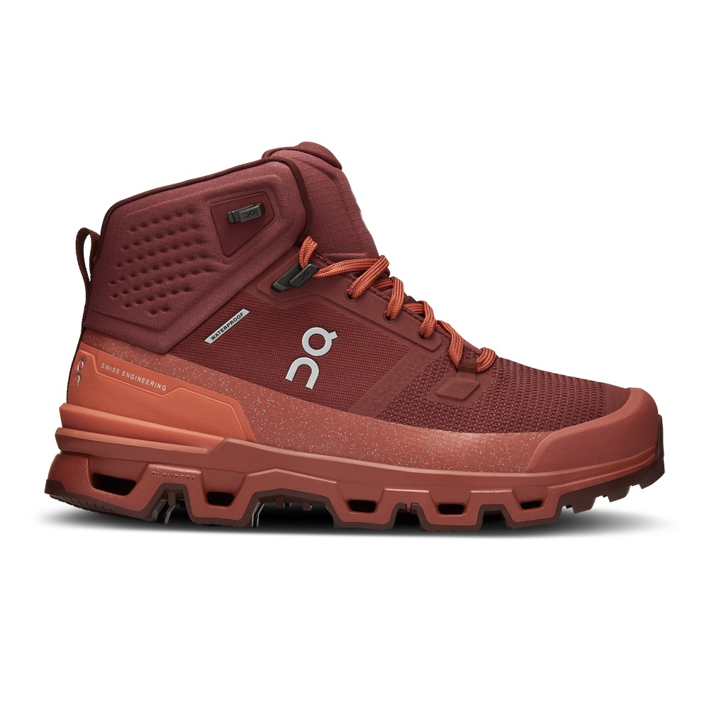 On |Women QC Cloudrock 2 Waterproof Hiking Shoes & Boots Beet / Auburn | CB71-O7LE