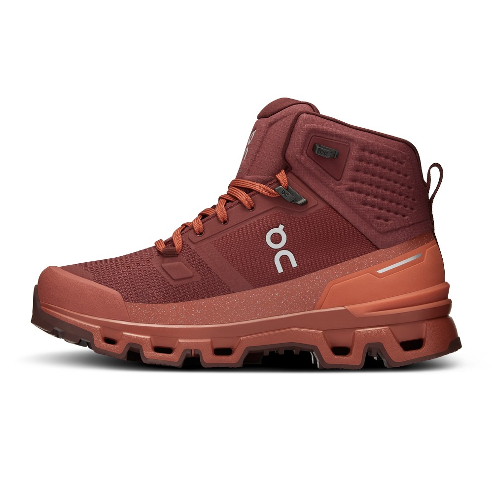 On |Women QC Cloudrock 2 Waterproof Hiking Shoes & Boots Beet / Auburn | CB71-O7LE