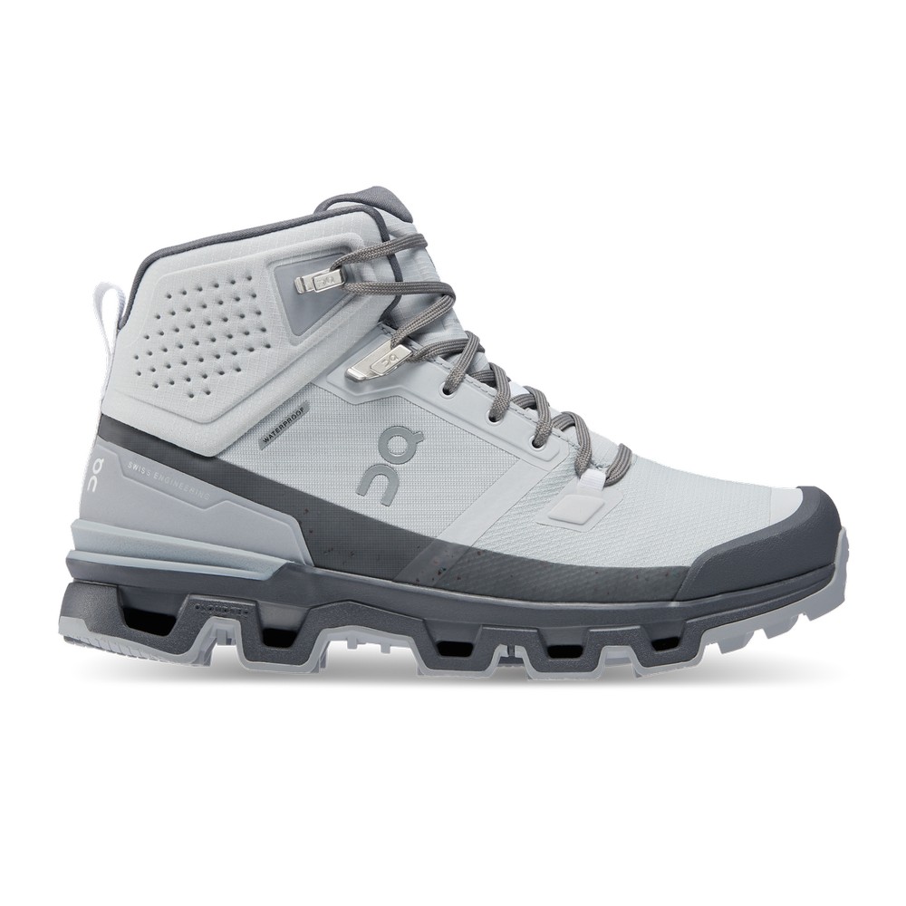 On |Women QC Cloudrock 2 Waterproof Hiking Shoes & Boots Glacier / Eclipse | AH59-B1UK