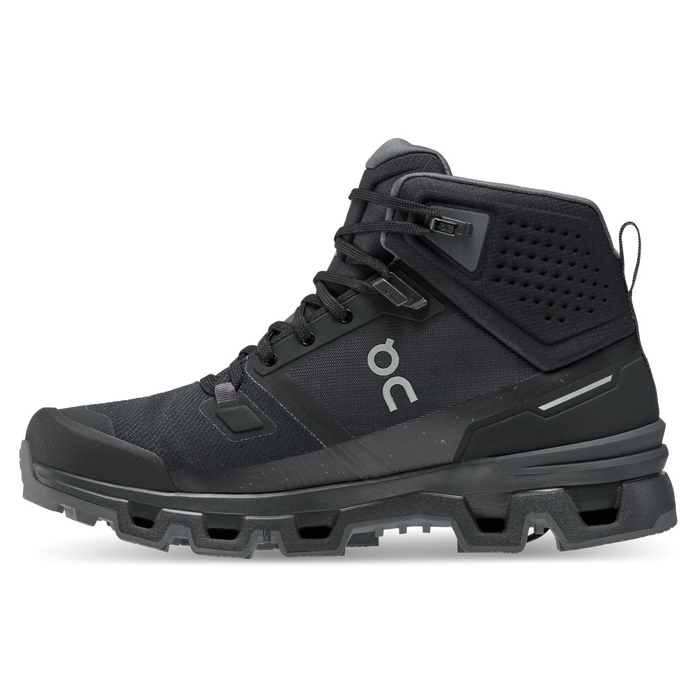 On |Women QC Cloudrock 2 Waterproof Hiking Shoes & Boots Black / Eclipse | SE28-D7GM