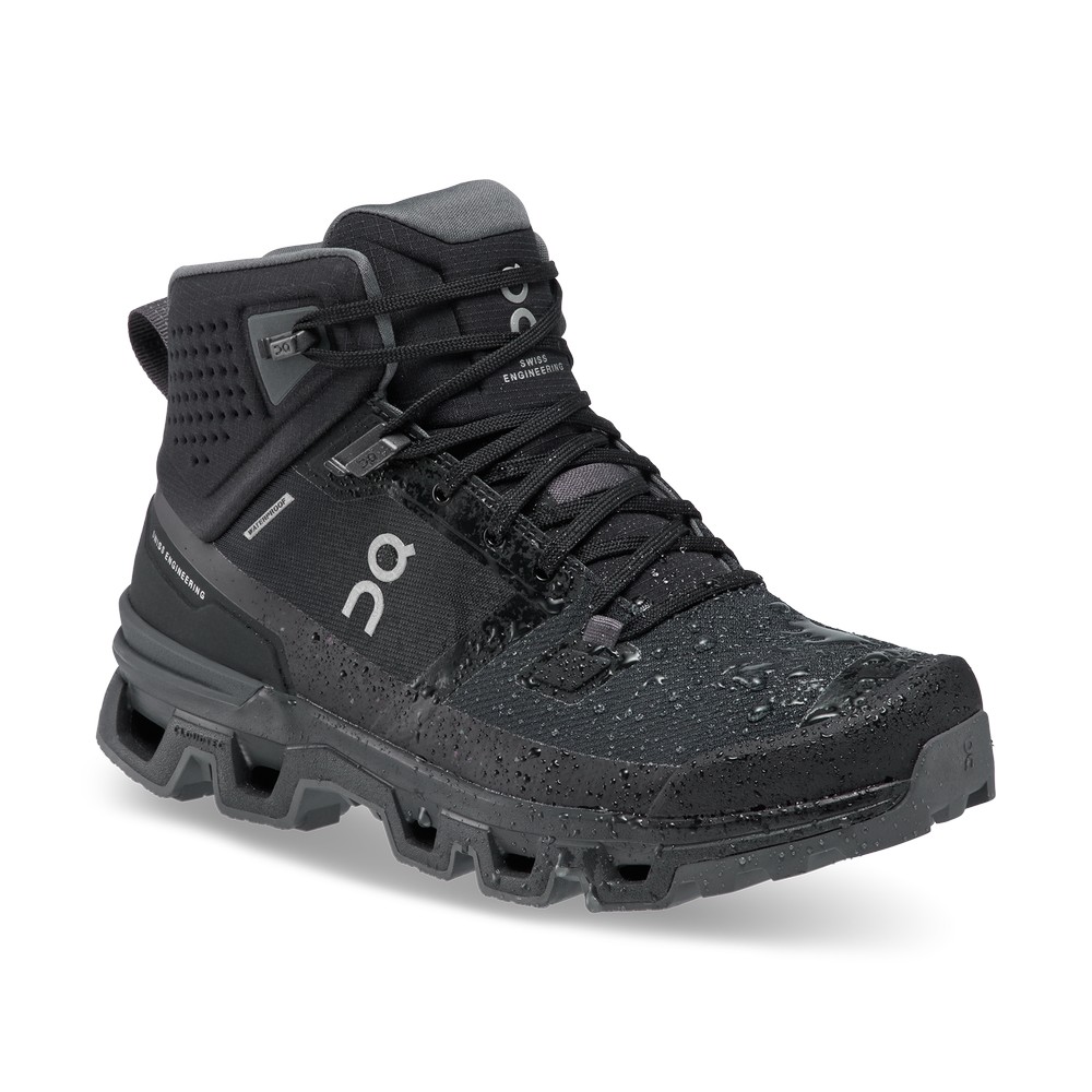 On |Women QC Cloudrock 2 Waterproof Hiking Shoes & Boots Black / Eclipse | SE28-D7GM