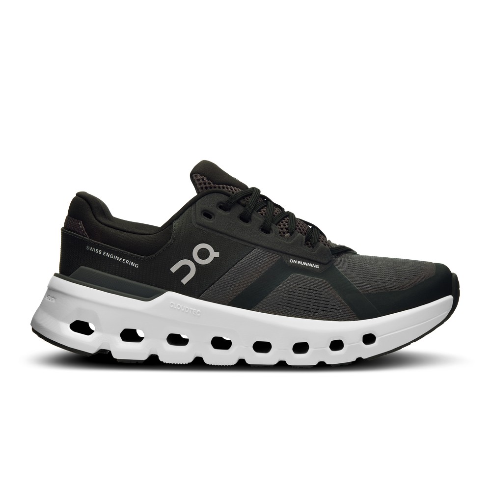 On |Women QC Cloudrunner 2 Road Running Shoes Eclipse / Black | DM75-M5QB