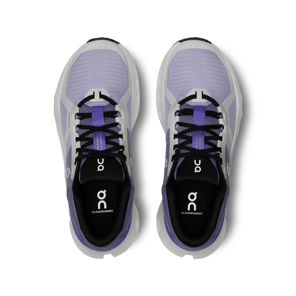 On |Women QC Cloudrunner 2 Road Running Shoes Nimbus / Blueberry | OB63-R9KR