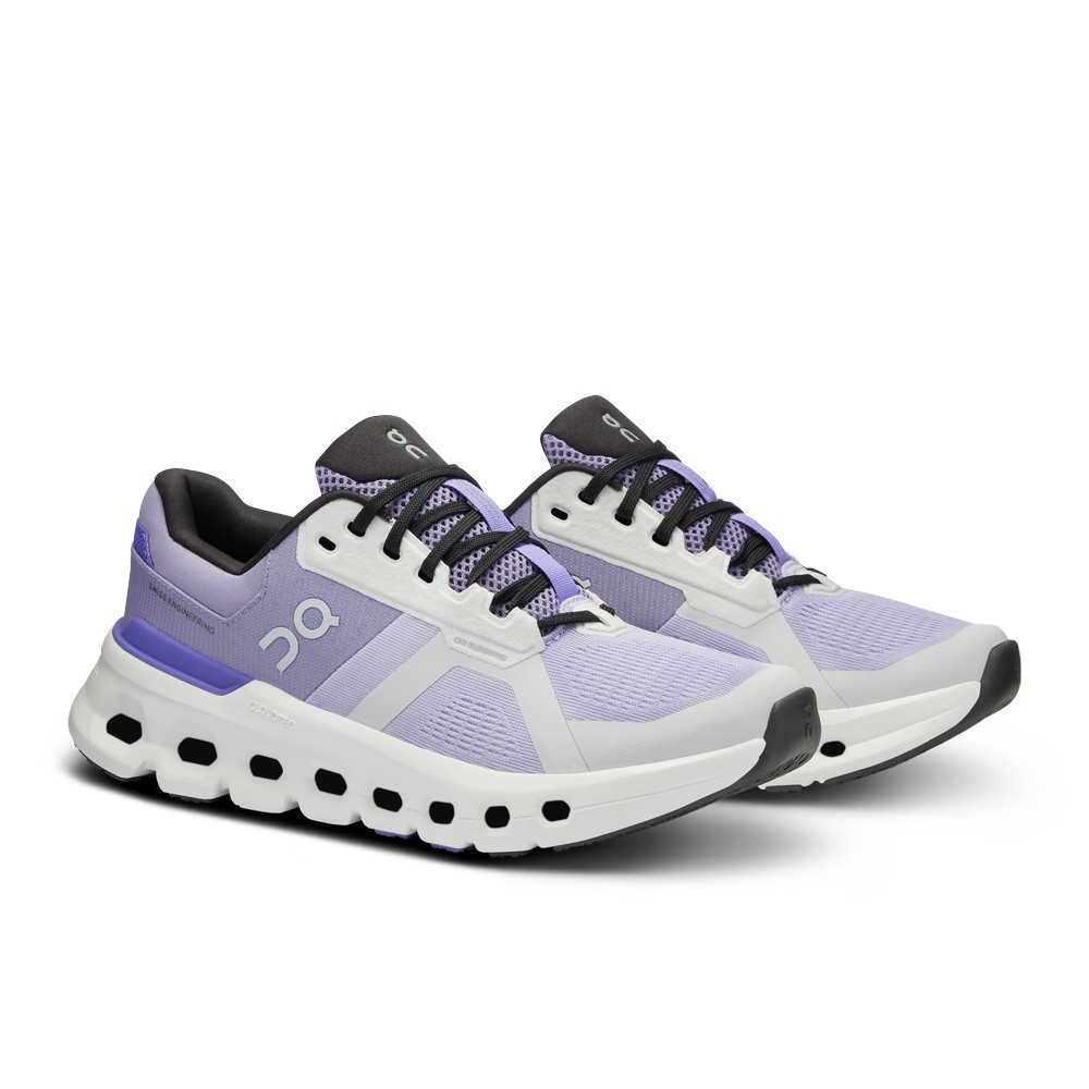 On |Women QC Cloudrunner 2 Road Running Shoes Nimbus / Blueberry | OB63-R9KR