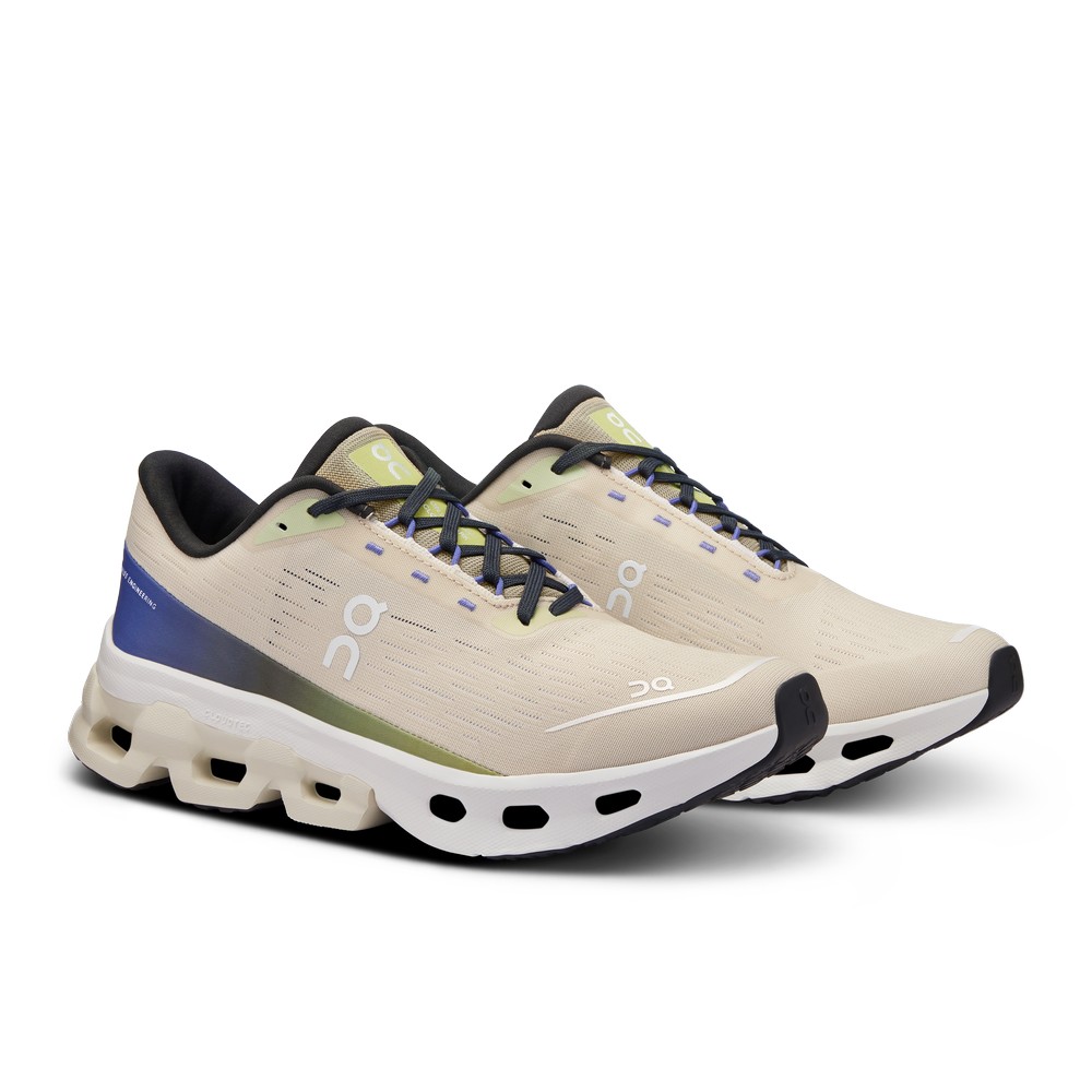 On |Women QC Cloudspark Road Running Shoes Ice / Grove | HC77-W8DL