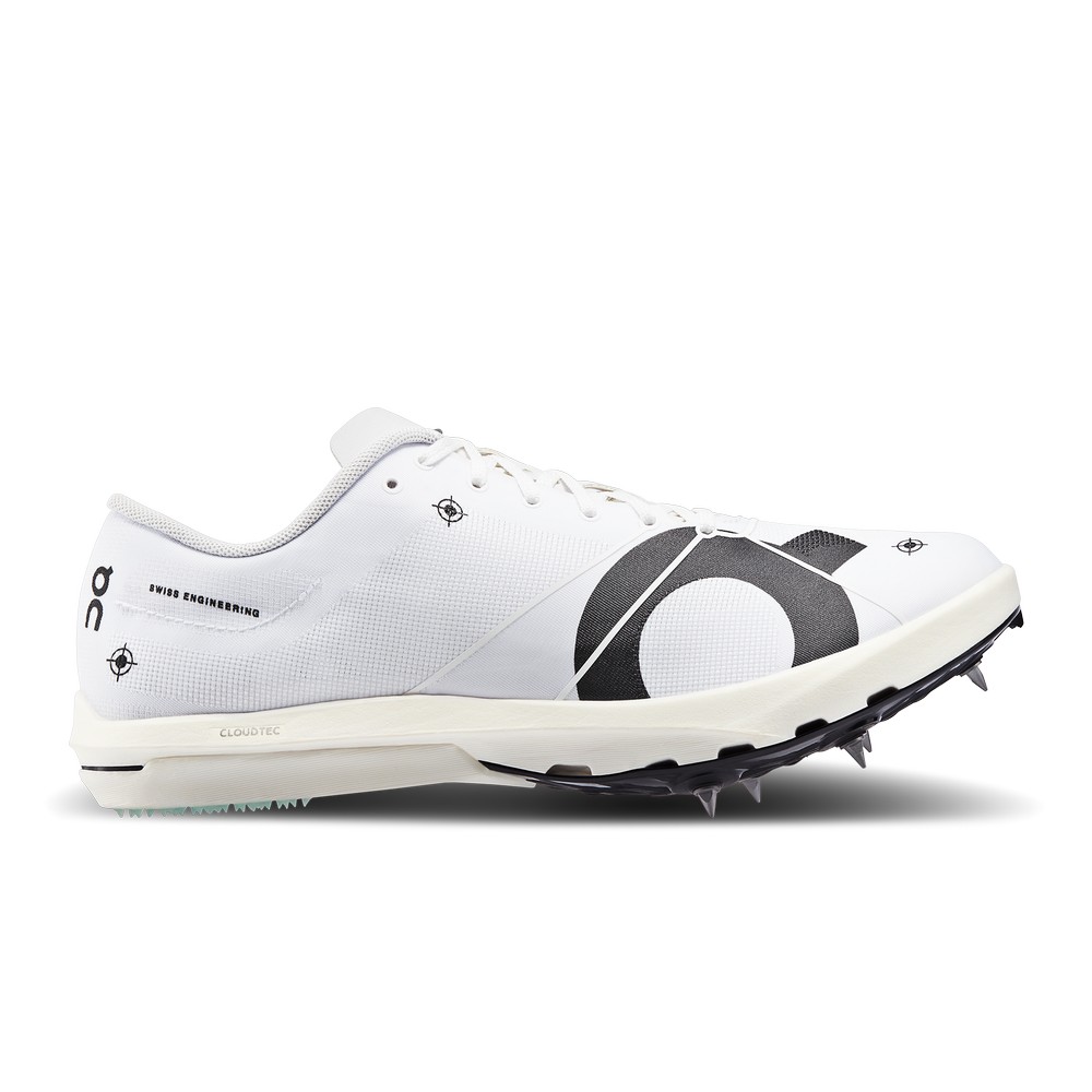 On |Women QC Cloudspike 10000m Road Running Shoes Undyed-White / Mint | VD85-O9FM