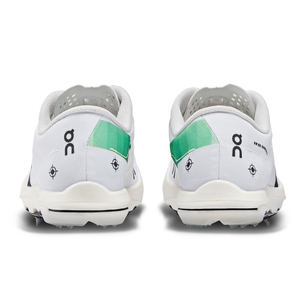 On |Women QC Cloudspike 10000m Road Running Shoes Undyed-White / Mint | VD85-O9FM