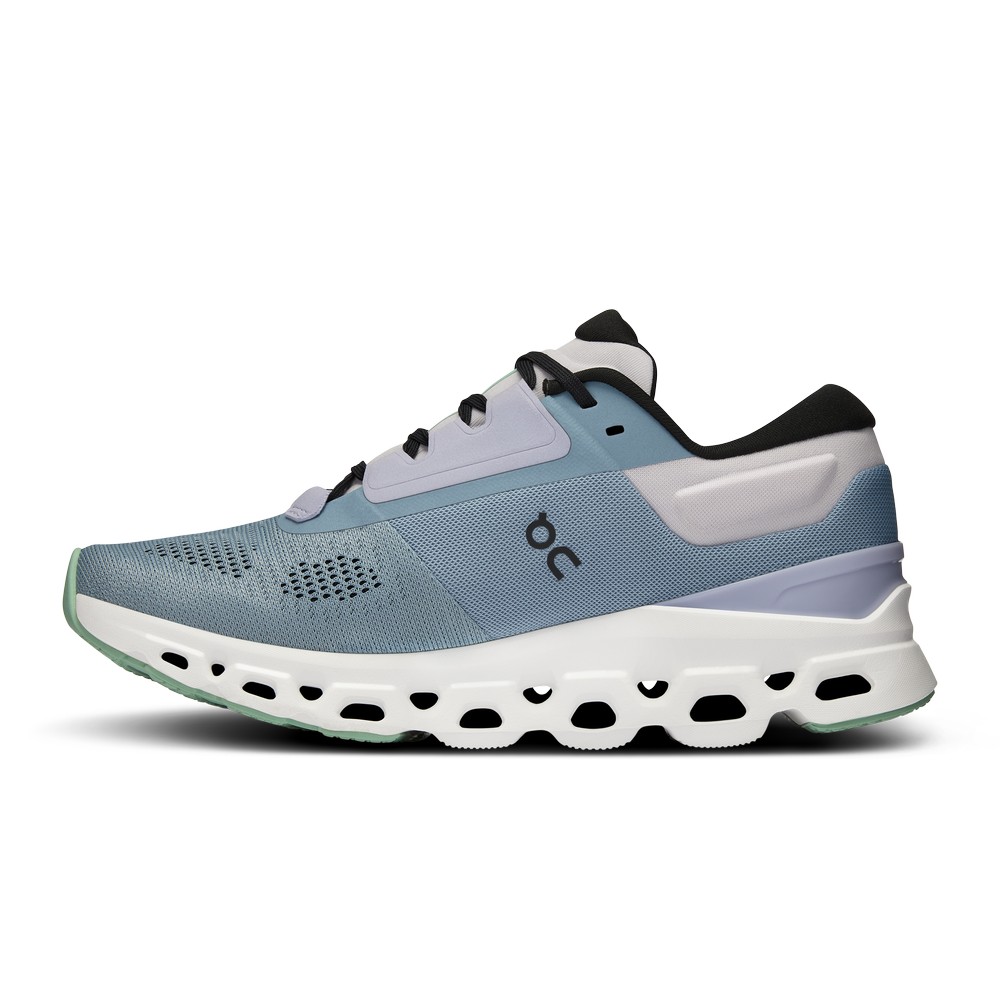 On |Women QC Cloudstratus 3 Road Running Shoes Wash / Nimbus | RH21-A8VM