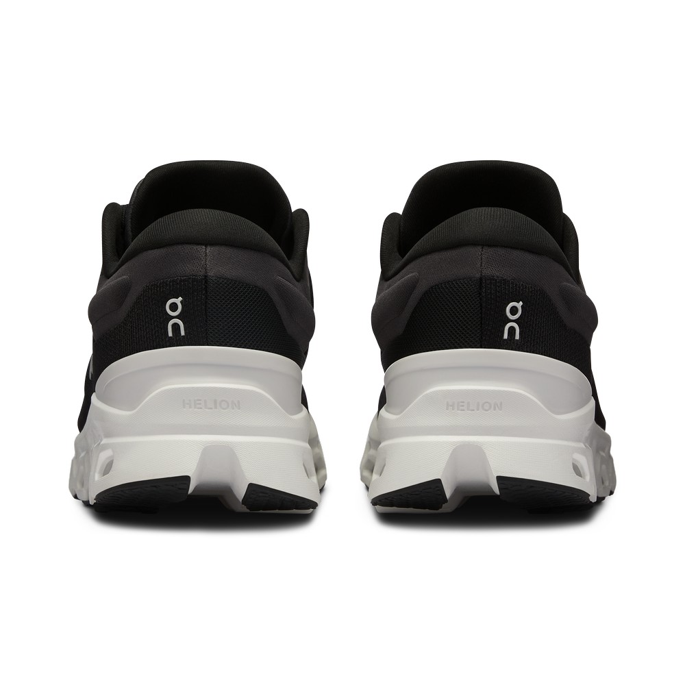 On |Women QC Cloudstratus 3 Road Running Shoes Black / Frost | SX51-H2UN