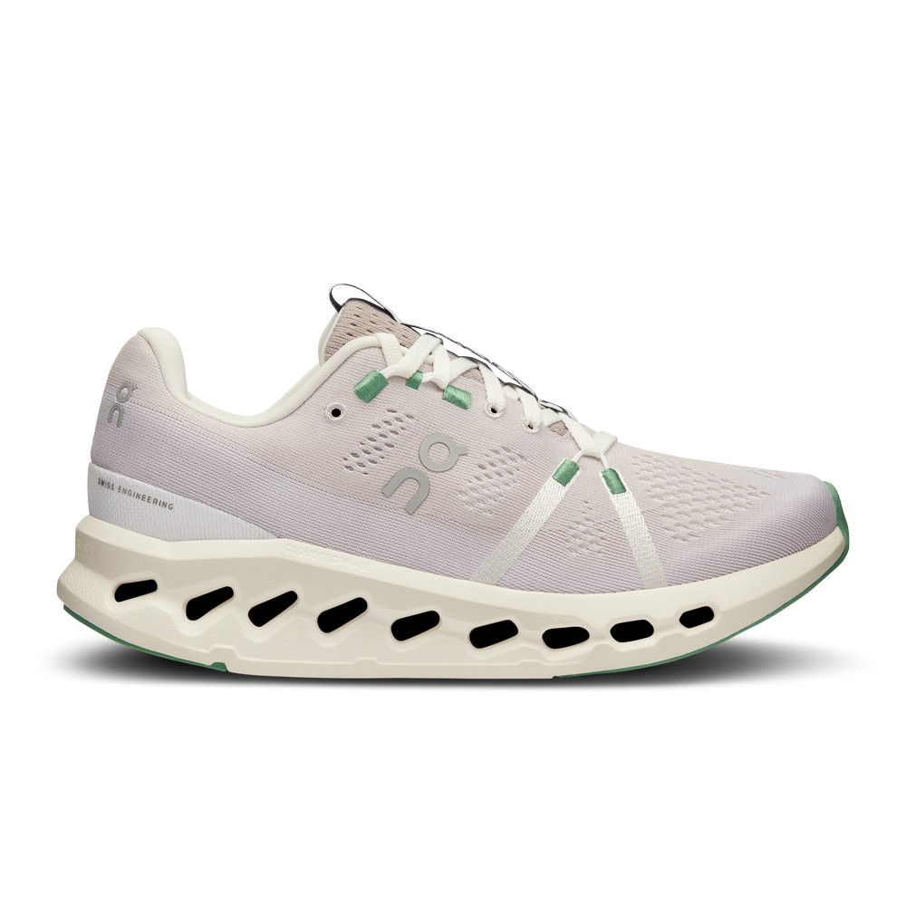 On |Women QC Cloudsurfer Road Running Shoes Pearl / Ivory | WW80-C1LH