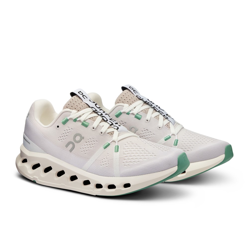 On |Women QC Cloudsurfer Road Running Shoes Pearl / Ivory | WW80-C1LH