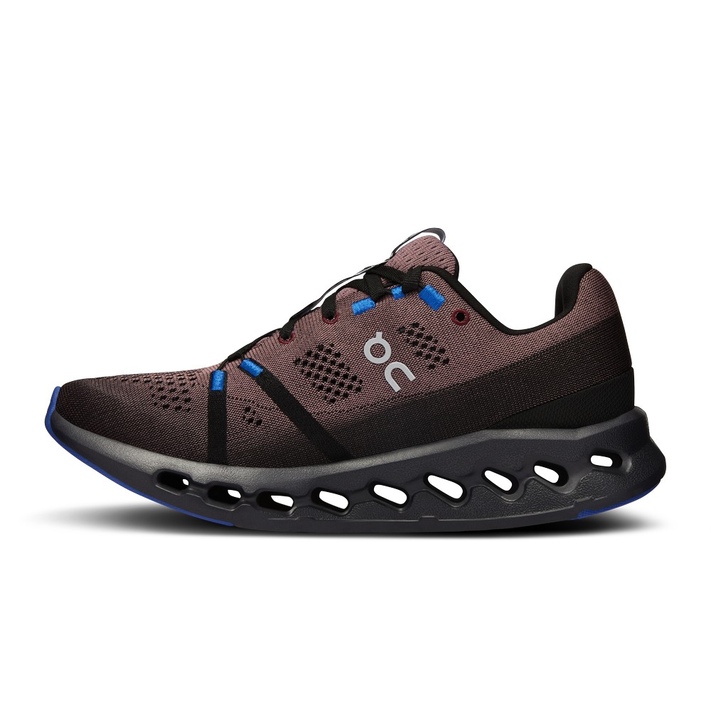 On |Women QC Cloudsurfer Road Running Shoes Black / Cobalt | AD71-C6TH