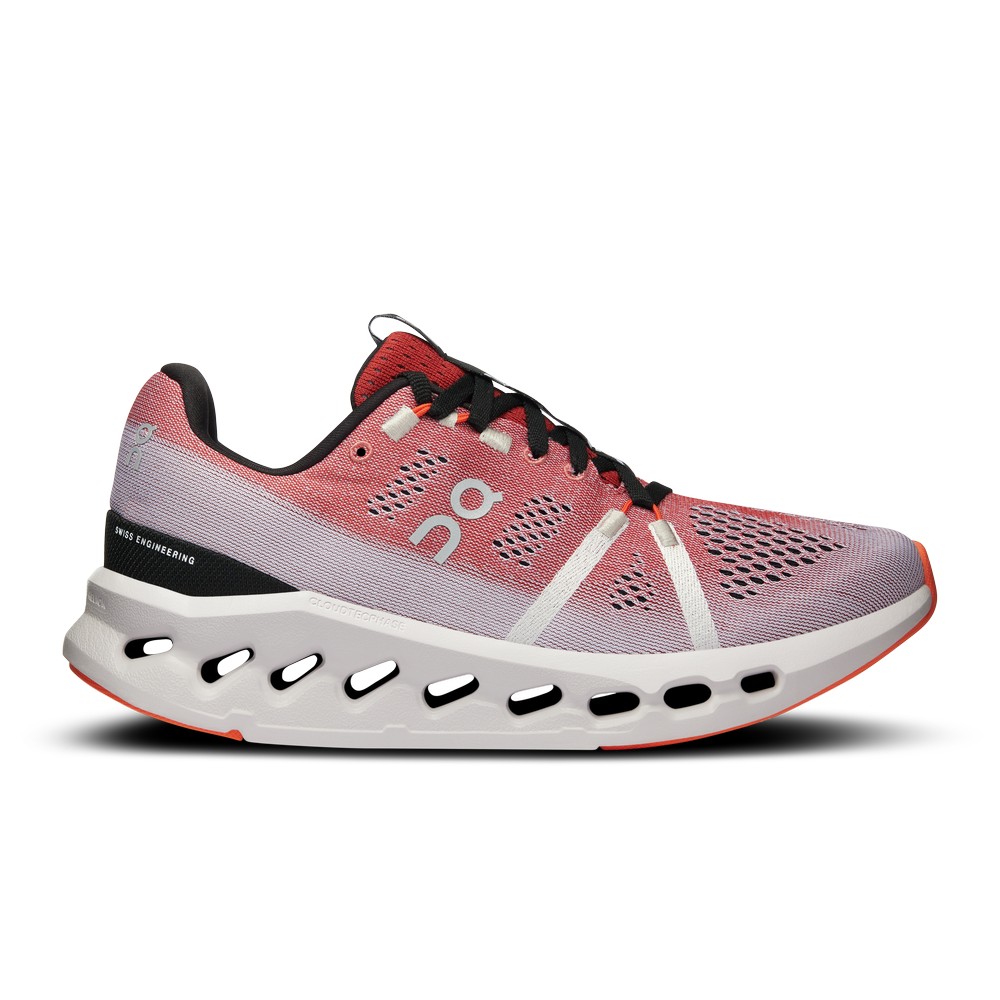 On |Women QC Cloudsurfer Road Running Shoes Auburn / Frost | WQ12-H3QR